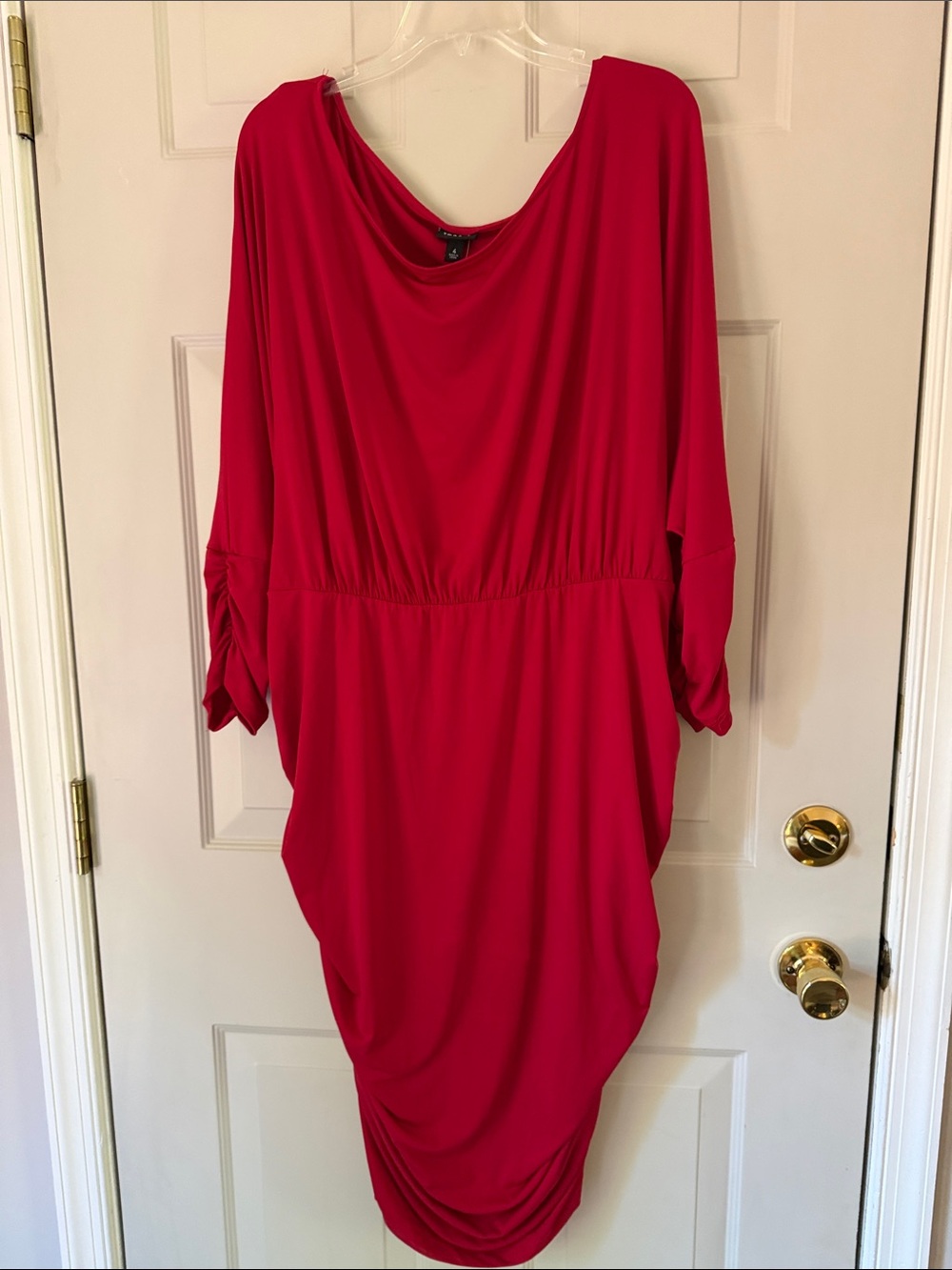 torrid Bright Red Draped Batwing Midi Dress